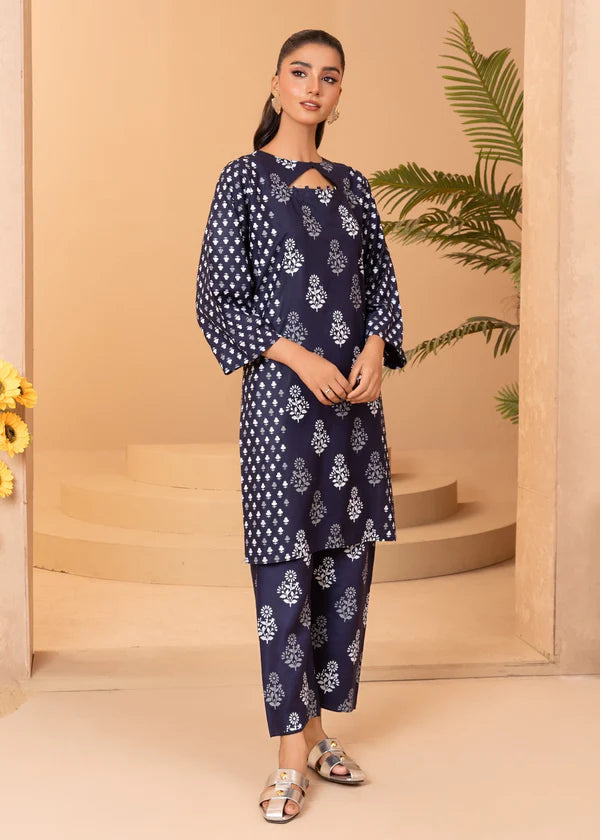 Ace (navy blue) 2PC-Printed-Haveli