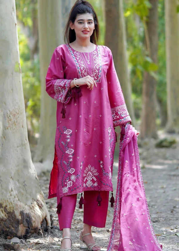 Alishah 3pc-Embroidered - Haveli