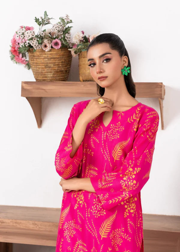 Leave (pink) 2PC-Printed-Haveli