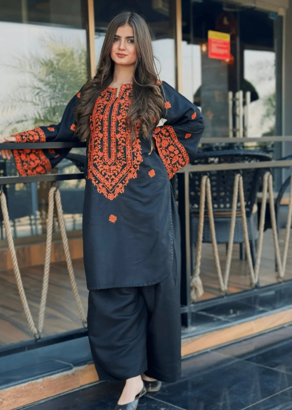 Zouq (Black) 2PC-Embroidered-Haveli