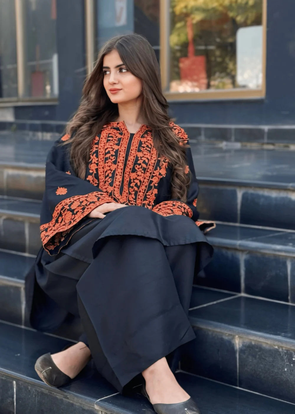 Zouq (Black) 2PC-Embroidered-Haveli
