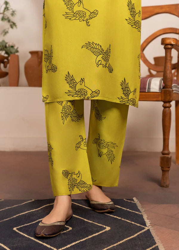 Sparrow (apple green) 2PC-Printed-Haveli