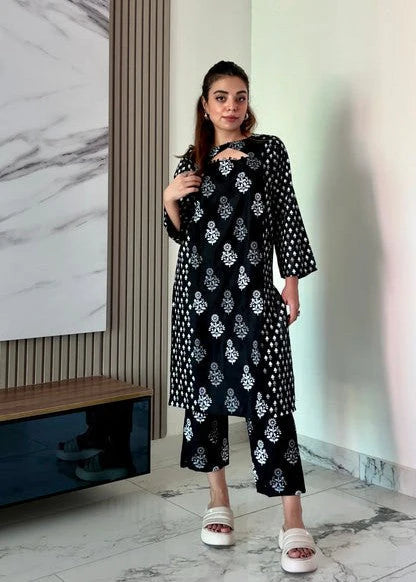 Ace (Black) 2PC-Printed-Haveli