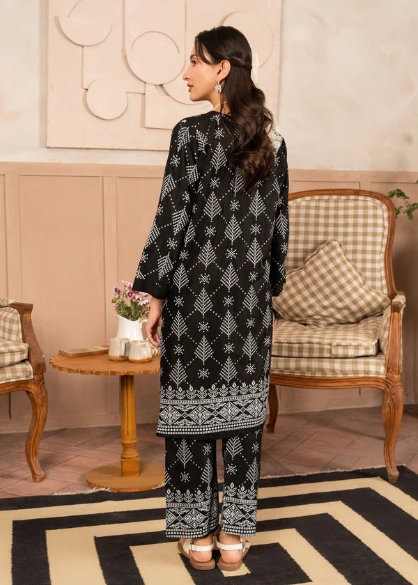 N Chunri (Black) 2PC-Printed-Haveli