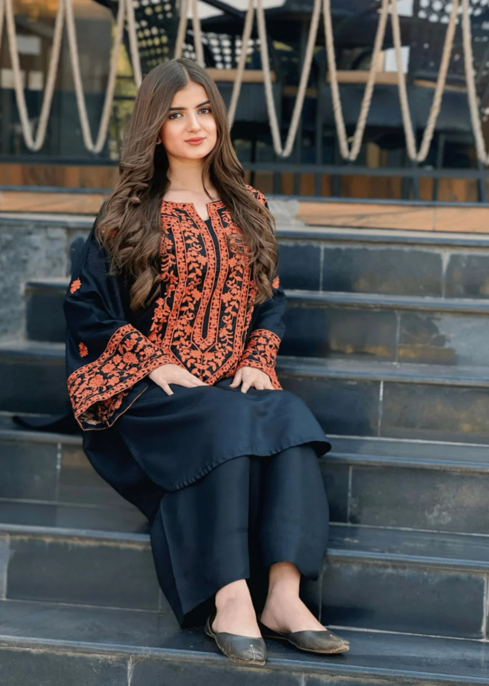 Zouq (Black) 2PC-Embroidered-Haveli