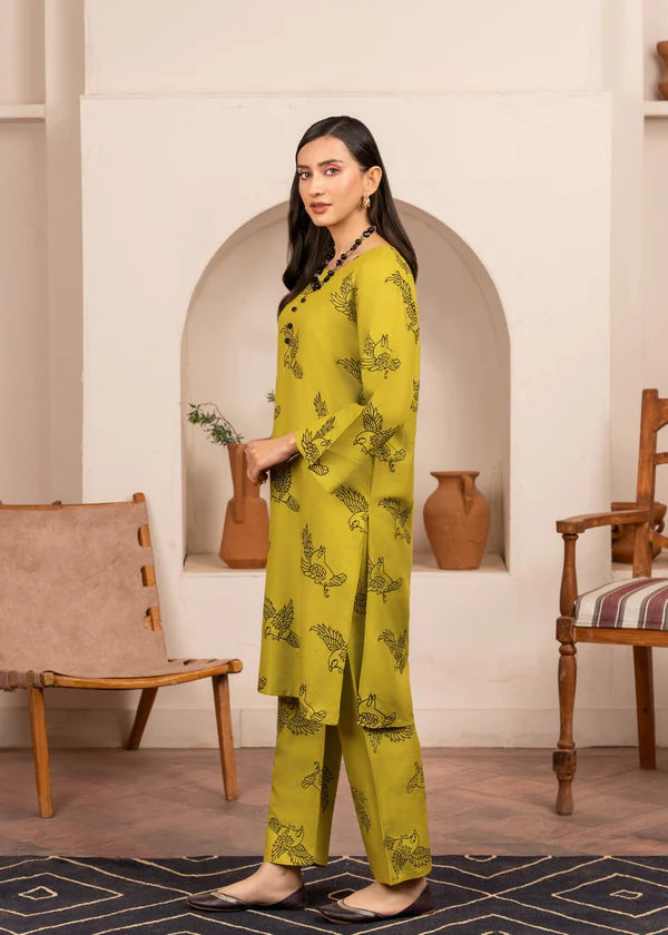Sparrow (apple green) 2PC-Printed-Haveli