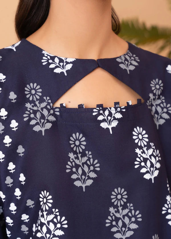 Ace (navy blue) 2PC-Printed-Haveli