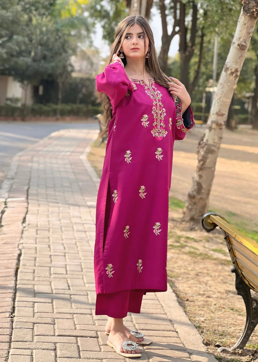 Rosebud (Plum) 2PC-Embroidered-Haveli