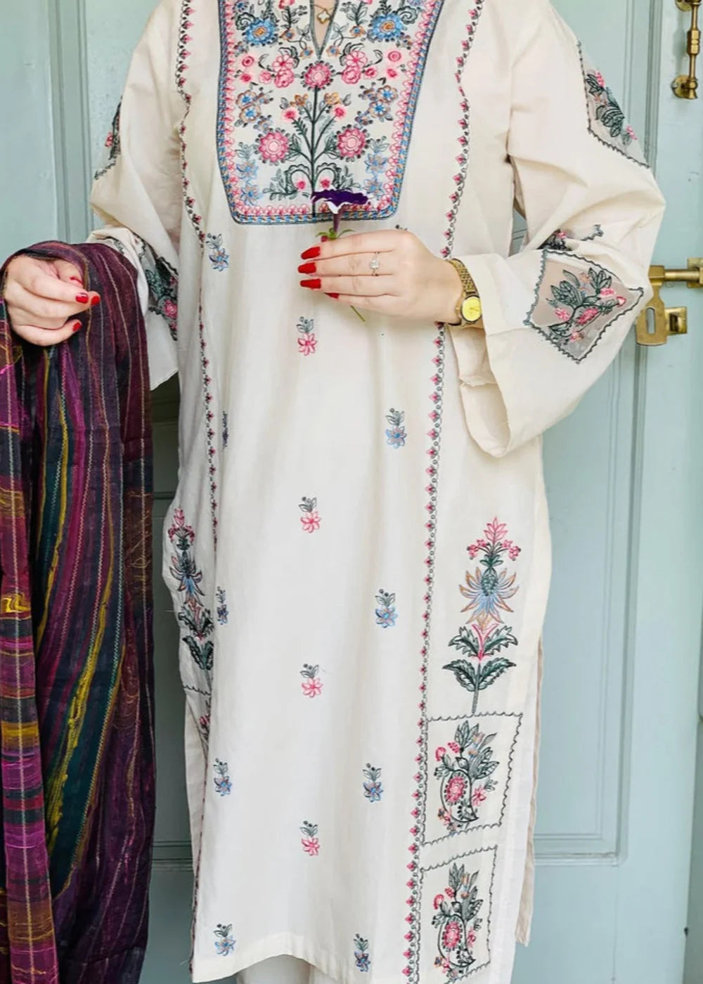 Naaz 2pc-Embroiderd - Haveli
