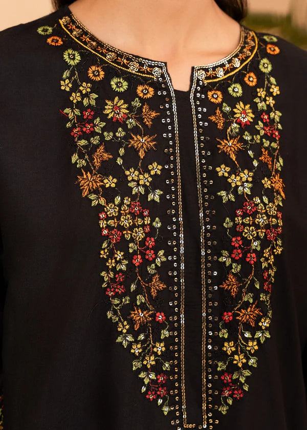 Pocket (Black) 2PC-Embroidered-Haveli