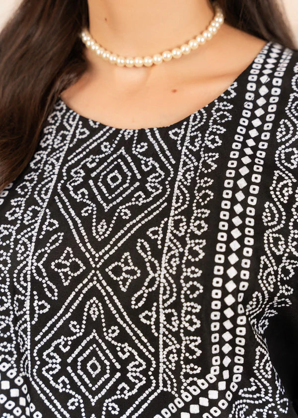 N Chunri (Black) 2PC-Printed-Haveli