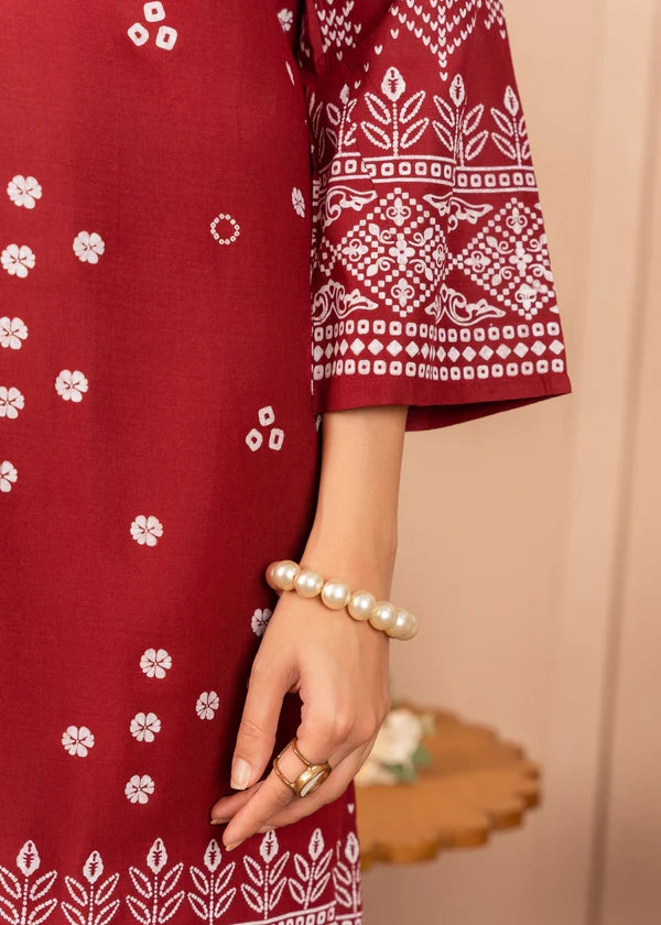 N Chunri (maroon) 2PC-Printed-Haveli