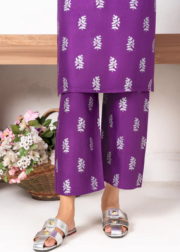 Saleha (Purple) 2PC-Printed-Haveli