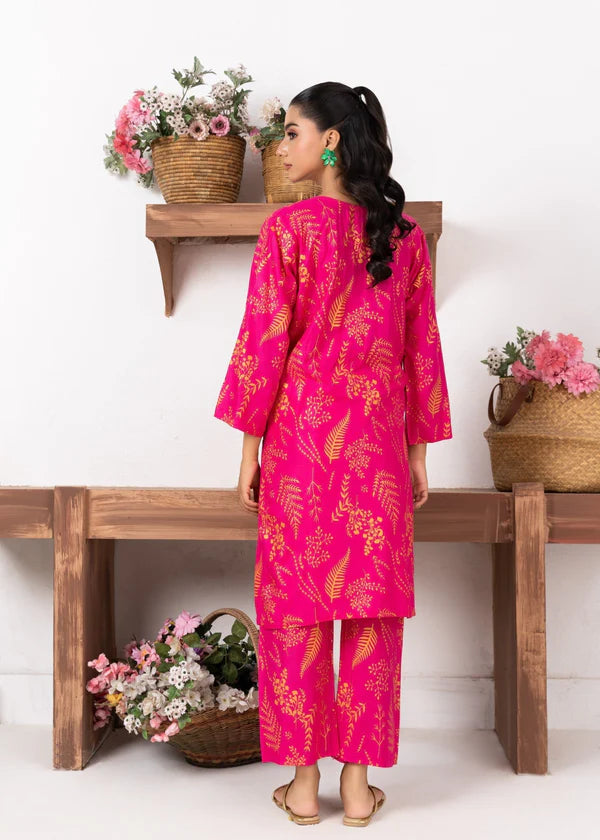 Leave (pink) 2PC-Printed-Haveli