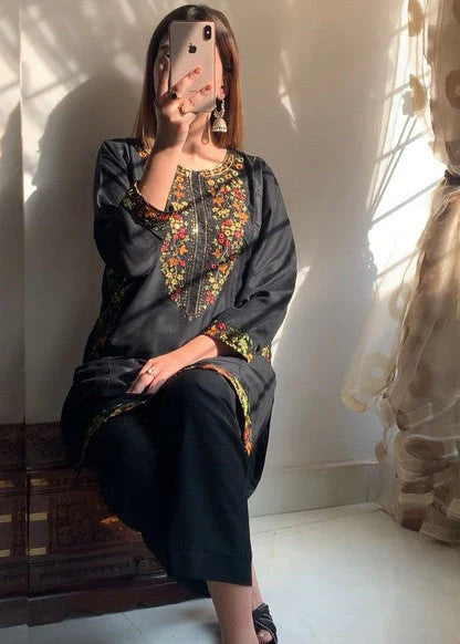 Pocket (Black) 2PC-Embroidered-Haveli