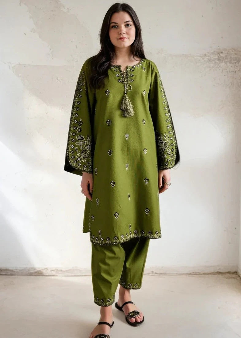 Hijab 2PC-Embroidered-Haveli