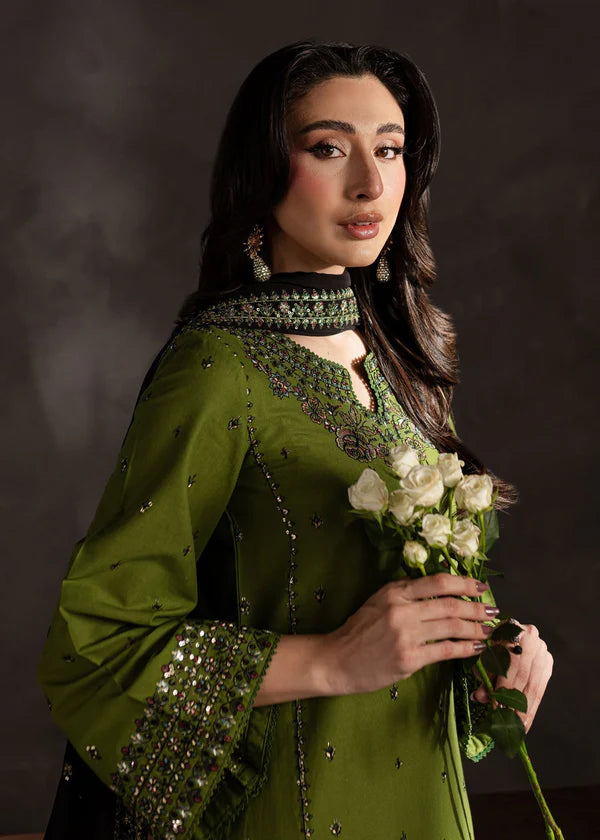 Ezzah 3PC - Lawn Embroidered Dress- Haveli