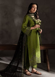 Ezzah 3PC - Lawn Embroidered Dress- Haveli
