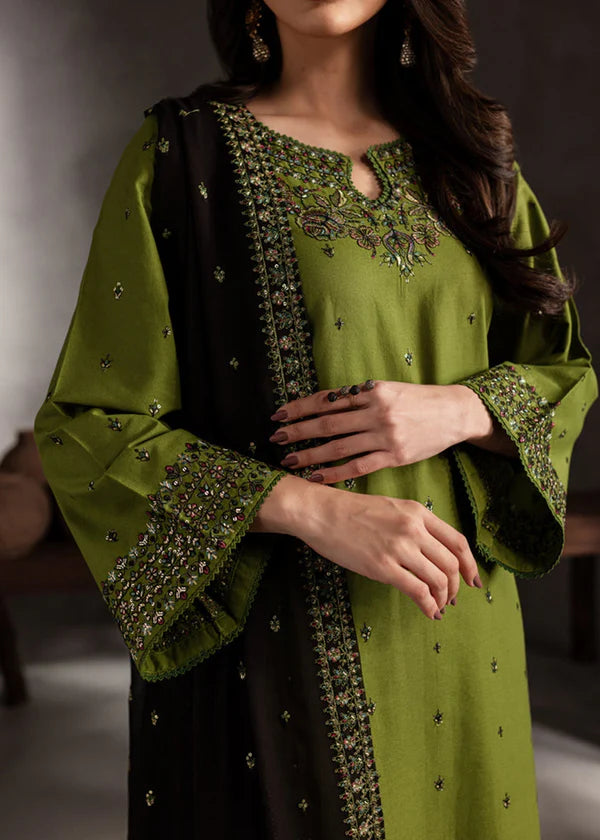 Ezzah 3PC - Lawn Embroidered Dress- Haveli