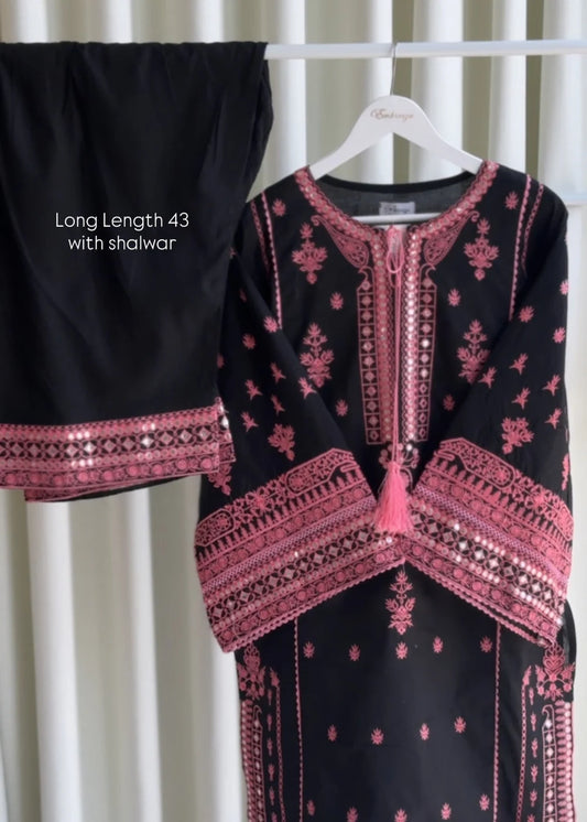 Ajal 2pc-Embroiderd - Haveli
