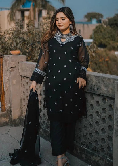 Hania 3pc-Embroidered - Haveli