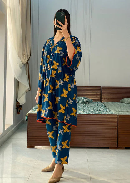 Butterfly 2pc-Embroidered- Haveli