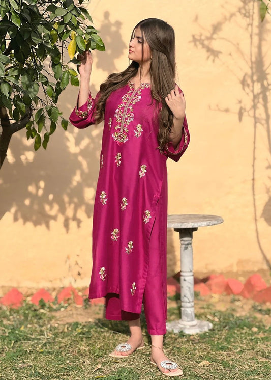 Rosebud (Plum) 2PC-Embroidered-Haveli