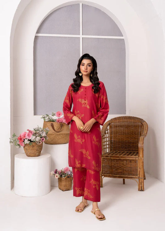 Sparrow (Maroon) 2PC-Printed-Haveli