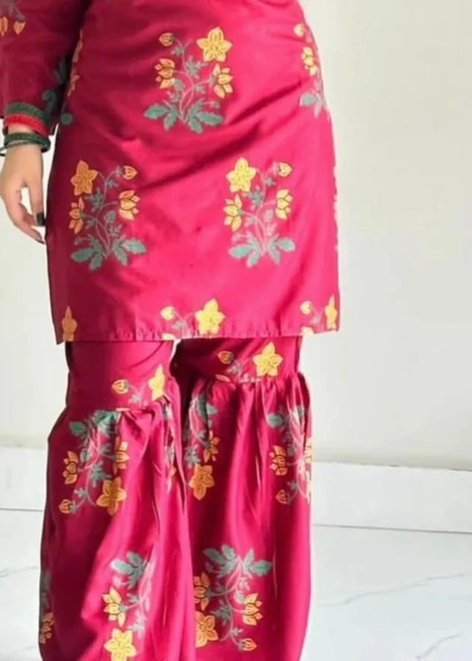 Arabic Lawn Sharara 2PC-Printed-Haveli