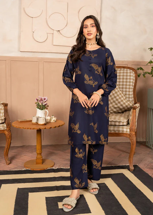 Sparrow (Navy) 2PC-Printed-Haveli