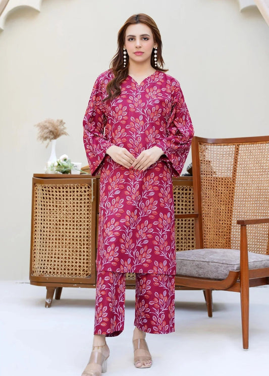 Eden (Maroon) 2PC - Printed