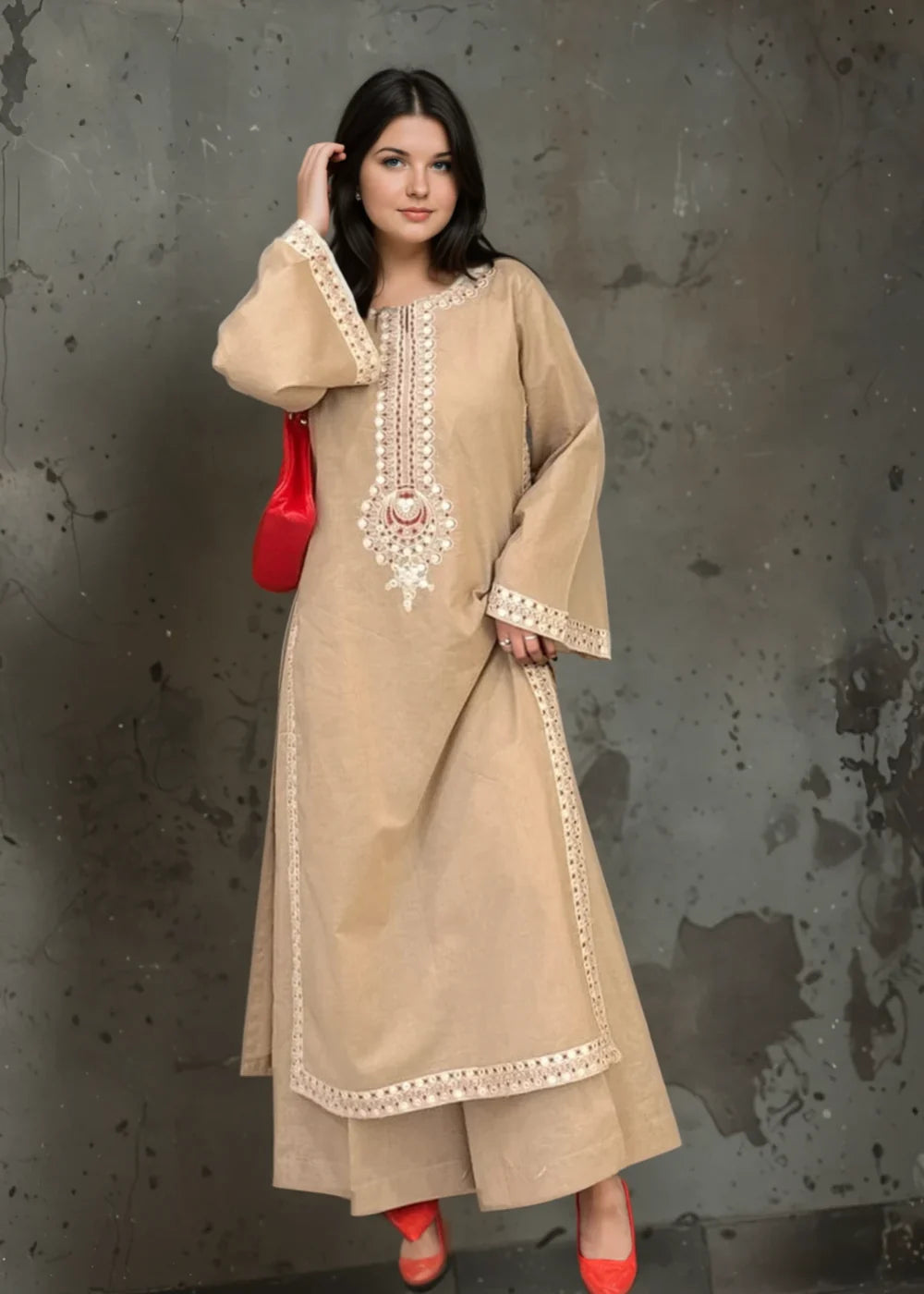Unzay 2pc-Embroiderd - Haveli