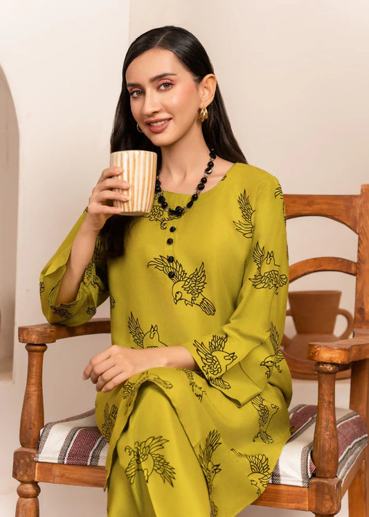 Sparrow (apple green) 2PC-Printed-Haveli