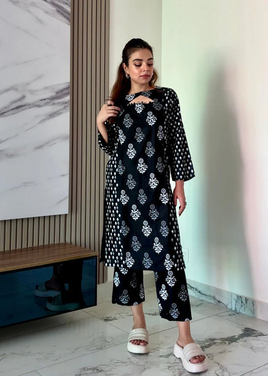 Ace (Black) 2PC-Printed-Haveli