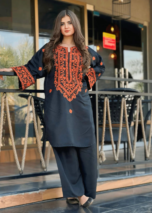 Zouq (Black) 2PC-Embroidered-Haveli