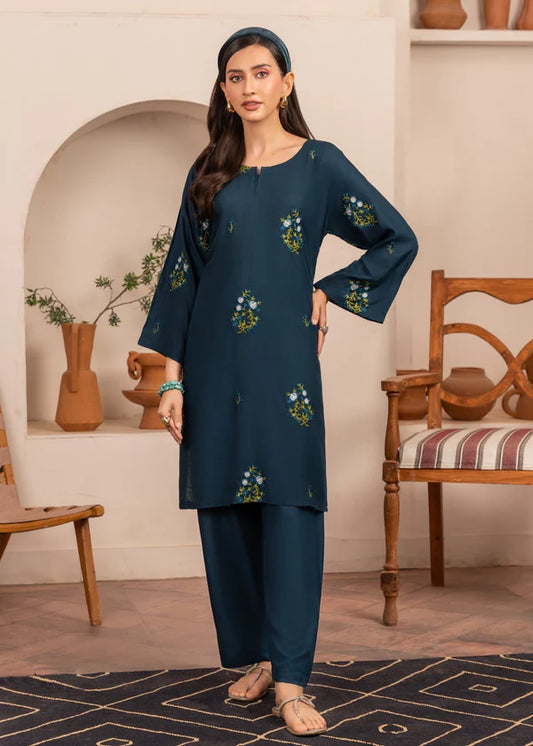 Tulip (teal) 2PC-Embroidered-Haveli