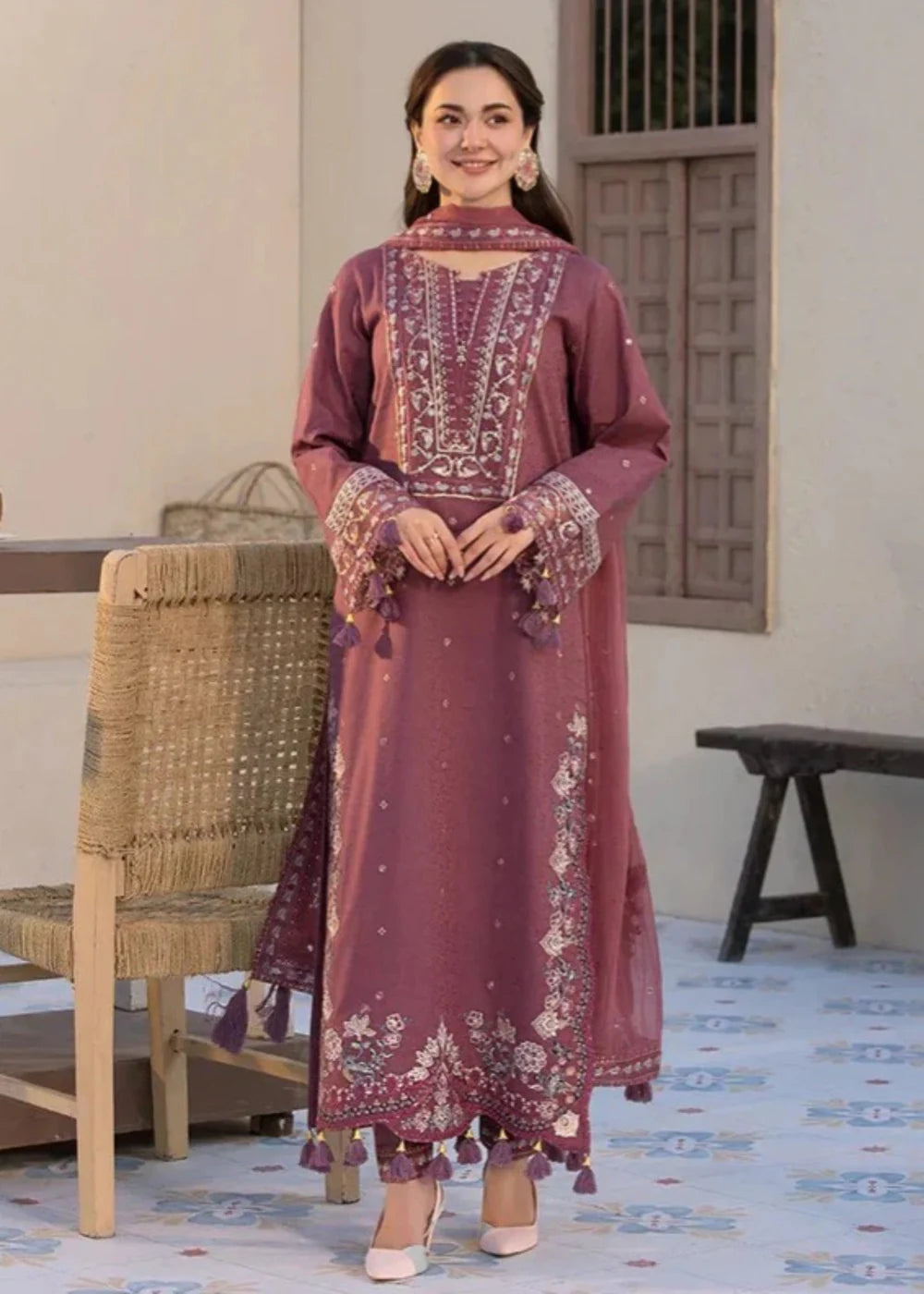 Azeen 3PC - Embroidered