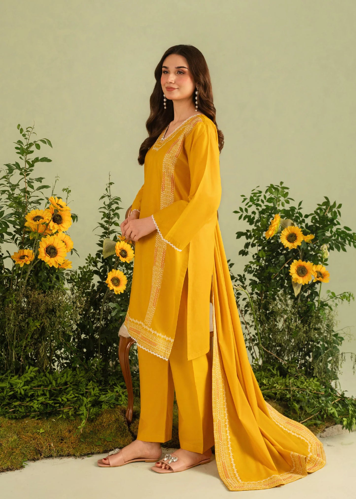 Lime 3PC - Embroidered