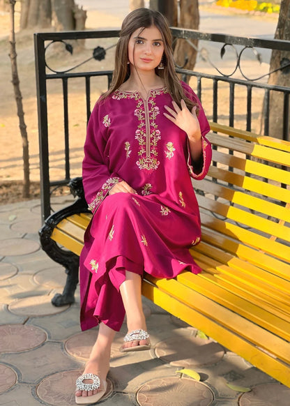 Rosebud (Plum) 2PC-Embroidered-Haveli