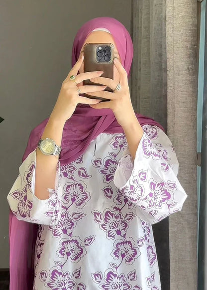 Bloom (Purple) 2PC-Printed-Haveli
