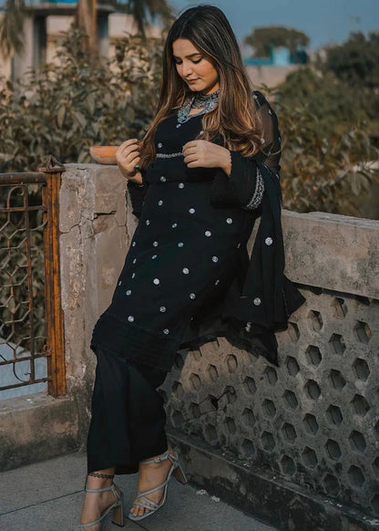 Hania 3pc-Embroidered - Haveli