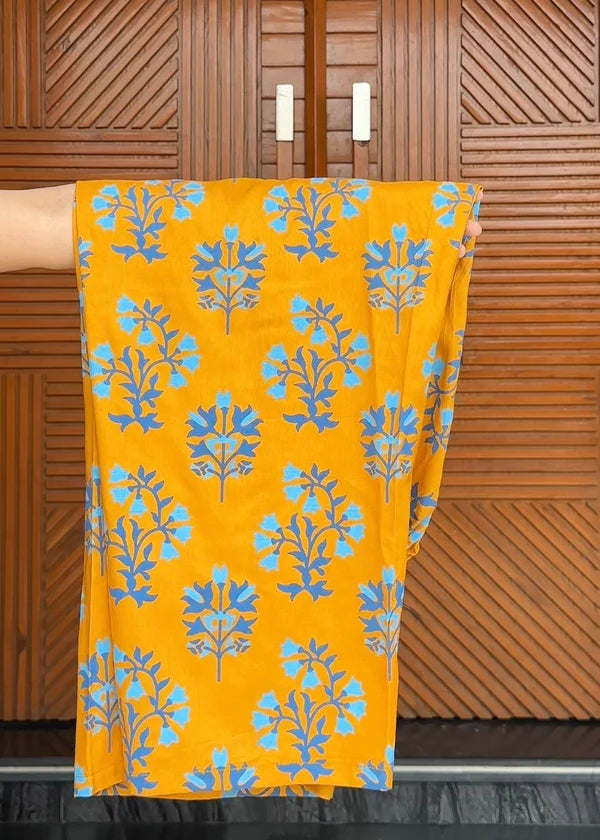 Iris (mustard) 2PC-Printed-Haveli