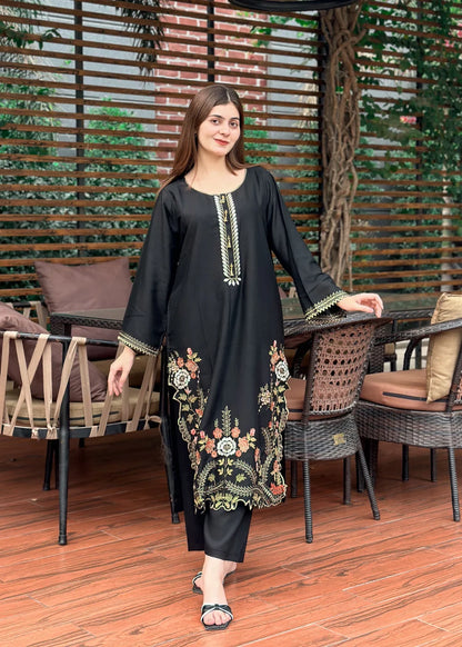 Aneela 2pc-Embroidered- Haveli