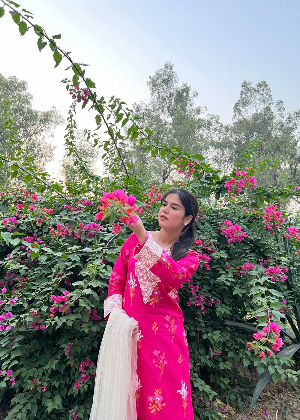 Powder PInk 2PC-Printed-Haveli