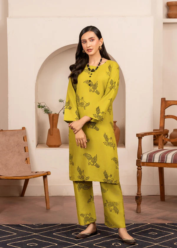 Sparrow (apple green) 2PC-Printed-Haveli