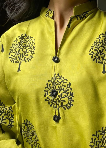Tree (apple green) 2PC-Printed-Haveli