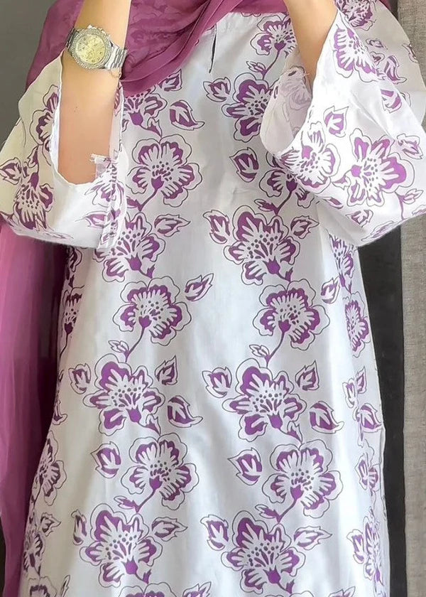 Bloom (Purple) 2PC-Printed-Haveli