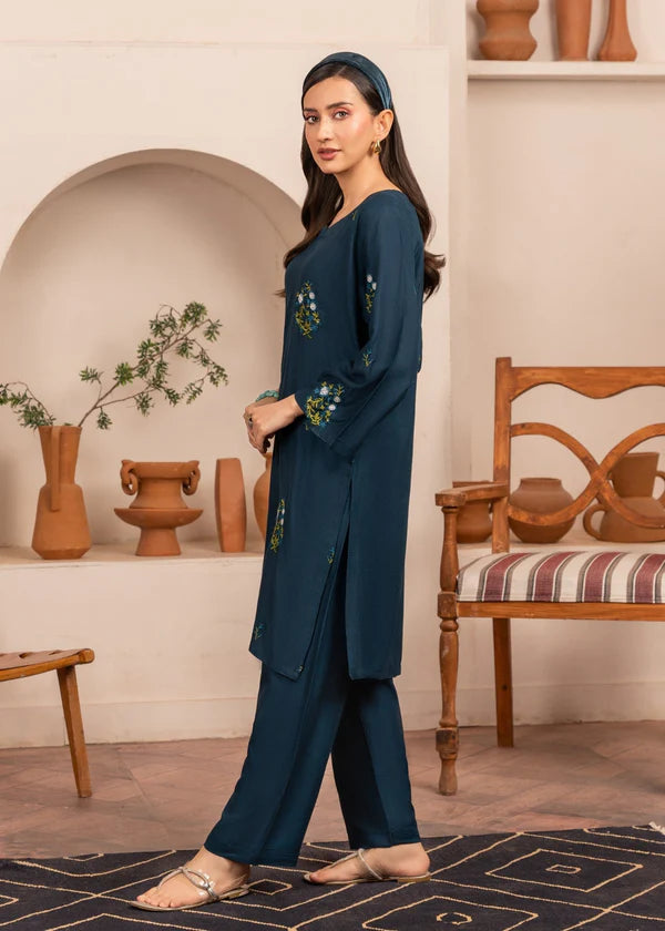 Tulip (teal) 2PC-Embroidered-Haveli