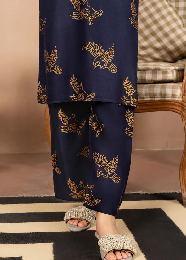 Sparrow (Navy) 2PC-Printed-Haveli