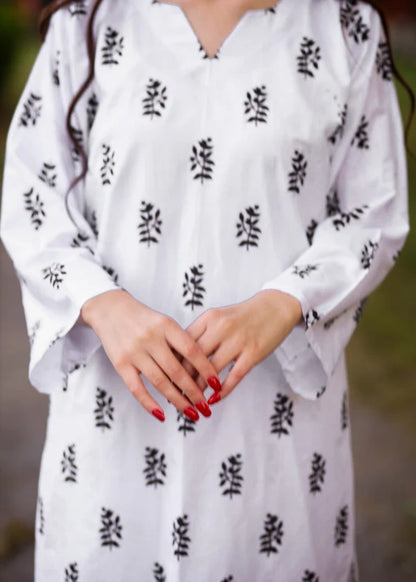 Saleha (white) 2PC-Printed-Haveli